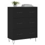 Schwarzes Sideboard aus Holzwerkstoff, 69,5 x 34 x 90 cm von vidaXL, Sideboards - Ref: Foro24-827845, Preis: 95,06 €, Rabatt: %