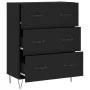 Black engineered wood sideboard 69.5x34x90 cm by vidaXL, Sideboards - Ref: Foro24-827845, Price: 93,92 €, Discount: %