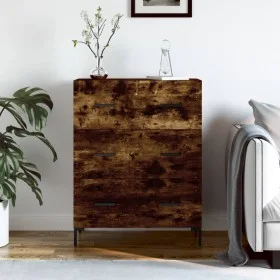 Smoked oak engineered wood sideboard 69.5x34x90 cm by vidaXL, Sideboards - Ref: Foro24-827857, Price: 80,63 €, Discount: %