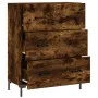 Sideboard aus geräuchertem Eichenholzwerkstoff, 69,5 x 34 x 90 cm von vidaXL, Sideboards - Ref: Foro24-827857, Preis: 80,63 €...