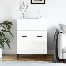 Aparador de madera contrachapada blanco brillante 69,5x34x90 cm de vidaXL, Aparadores - Ref: Foro24-827870, Precio: 106,50 €,...