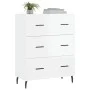 Sideboard aus glänzendem weißem Sperrholz 69,5x34x90 cm von vidaXL, Sideboards - Ref: Foro24-827870, Preis: 106,50 €, Rabatt: %