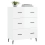 Sideboard aus glänzendem weißem Sperrholz 69,5x34x90 cm von vidaXL, Sideboards - Ref: Foro24-827870, Preis: 107,82 €, Rabatt: %