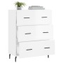 Aparador de madera contrachapada blanco brillante 69,5x34x90 cm de vidaXL, Aparadores - Ref: Foro24-827870, Precio: 107,74 €
