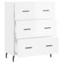 Sideboard aus glänzendem weißem Sperrholz 69,5x34x90 cm von vidaXL, Sideboards - Ref: Foro24-827870, Preis: 107,82 €, Rabatt: %