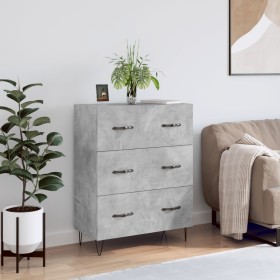 Betongraues Sideboard aus Holzwerkstoff, 69,5 x 34 x 90 cm von vidaXL, Sideboards - Ref: Foro24-827848, Preis: 92,01 €, Rabat...