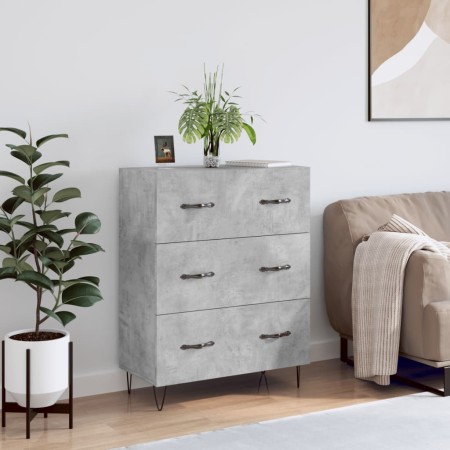 Betongraues Sideboard aus Holzwerkstoff, 69,5 x 34 x 90 cm von vidaXL, Sideboards - Ref: Foro24-827848, Preis: 92,01 €, Rabat...