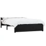 Schwarzer Doppelbettrahmen aus Massivholz, 135 x 190 cm von vidaXL, Betten und Lattenroste - Ref: Foro24-815023, Preis: 162,9...
