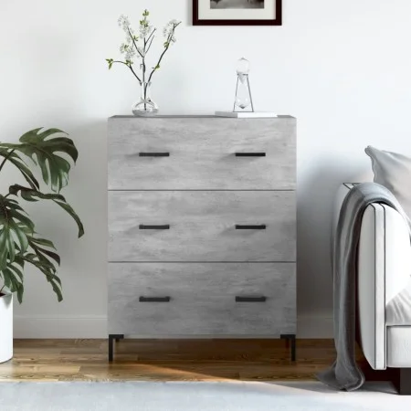 Aparador de madera de ingeniería gris hormigón 69,5x34x90 cm de vidaXL, Aparadores - Ref: Foro24-827856, Precio: 98,01 €, Des...