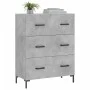 Aparador de madera de ingeniería gris hormigón 69,5x34x90 cm de vidaXL, Aparadores - Ref: Foro24-827856, Precio: 98,01 €, Des...