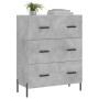 Graues Sideboard aus Holzwerkstoff Beton 69,5x34x90 cm von vidaXL, Sideboards - Ref: Foro24-827864, Preis: 107,29 €, Rabatt: %