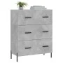 Graues Sideboard aus Holzwerkstoff Beton 69,5x34x90 cm von vidaXL, Sideboards - Ref: Foro24-827864, Preis: 105,95 €, Rabatt: %
