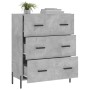Engineered wood sideboard in concrete grey 69.5x34x90 cm by vidaXL, Sideboards - Ref: Foro24-827864, Price: 107,29 €, Discoun...