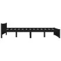 Estructura de cama doble madera maciza negra 135x190 cm de vidaXL, Camas y somieres - Ref: Foro24-815023, Precio: 162,89 €, D...