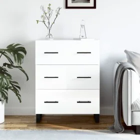 Hochglanzweißes Sperrholz-Sideboard 69,5 x 34 x 90 cm von vidaXL, Sideboards - Ref: Foro24-827878, Preis: 111,59 €, Rabatt: %