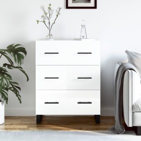 Hochglanzweißes Sperrholz-Sideboard 69,5 x 34 x 90 cm von vidaXL, Sideboards - Ref: Foro24-827878, Preis: 112,97 €, Rabatt: %