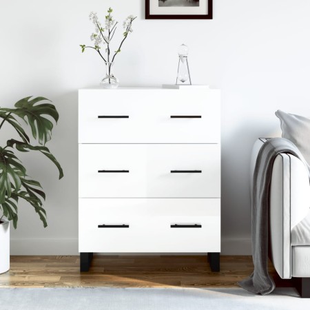 Hochglanzweißes Sperrholz-Sideboard 69,5 x 34 x 90 cm von vidaXL, Sideboards - Ref: Foro24-827878, Preis: 112,97 €, Rabatt: %