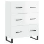Aparador de madera contrachapada blanco brillante 69,5x34x90 cm de vidaXL, Aparadores - Ref: Foro24-827878, Precio: 111,56 €,...