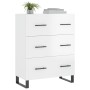 Hochglanzweißes Sperrholz-Sideboard 69,5 x 34 x 90 cm von vidaXL, Sideboards - Ref: Foro24-827878, Preis: 112,97 €, Rabatt: %