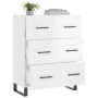 Hochglanzweißes Sperrholz-Sideboard 69,5 x 34 x 90 cm von vidaXL, Sideboards - Ref: Foro24-827878, Preis: 112,97 €, Rabatt: %
