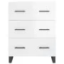 Aparador de madera contrachapada blanco brillante 69,5x34x90 cm de vidaXL, Aparadores - Ref: Foro24-827878, Precio: 111,56 €,...