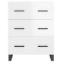 Hochglanzweißes Sperrholz-Sideboard 69,5 x 34 x 90 cm von vidaXL, Sideboards - Ref: Foro24-827878, Preis: 112,97 €, Rabatt: %