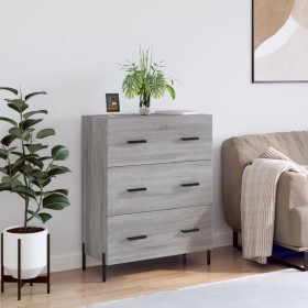 Aparador de madera de ingeniería gris Sonoma 69,5x34x90 cm de vidaXL, Aparadores - Ref: Foro24-827866, Precio: 111,03 €, Desc...