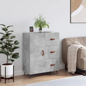 Concrete gray engineered wood sideboard 69.5x34x90 cm by vidaXL, Sideboards - Ref: Foro24-827888, Price: 66,40 €, Discount: %