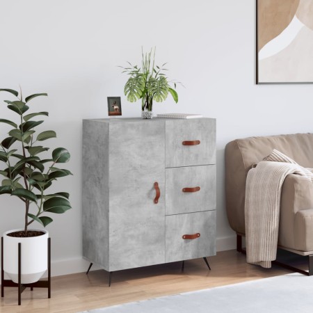 Aparador de madera de ingeniería gris hormigón 69,5x34x90 cm de vidaXL, Aparadores - Ref: Foro24-827888, Precio: 66,93 €