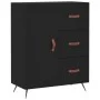 Aparador de madera de ingeniería negro 69,5x34x90 cm de vidaXL, Aparadores - Ref: Foro24-827885, Precio: 92,46 €, Descuento: %