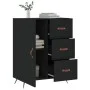 Aparador de madera de ingeniería negro 69,5x34x90 cm de vidaXL, Aparadores - Ref: Foro24-827885, Precio: 92,46 €, Descuento: %