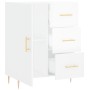 Aparador de madera contrachapada blanco brillante 69,5x34x90 cm de vidaXL, Aparadores - Ref: Foro24-827902, Precio: 102,54 €,...