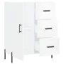 Hochglanzweißes Sperrholz-Sideboard 69,5 x 34 x 90 cm von vidaXL, Sideboards - Ref: Foro24-827926, Preis: 111,38 €, Rabatt: %