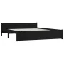 Schwarzer Massivholzbettrahmen 140x190 cm von vidaXL, Betten und Lattenroste - Ref: Foro24-815028, Preis: 163,65 €, Rabatt: %