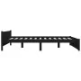 Schwarzer Massivholzbettrahmen 140x190 cm von vidaXL, Betten und Lattenroste - Ref: Foro24-815028, Preis: 163,65 €, Rabatt: %