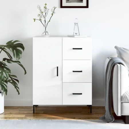 Hochglanzweißes Sperrholz-Sideboard 69,5 x 34 x 90 cm von vidaXL, Sideboards - Ref: Foro24-827918, Preis: 104,74 €, Rabatt: %