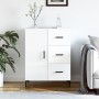 Aparador de madera contrachapada blanco brillante 69,5x34x90 cm de vidaXL, Aparadores - Ref: Foro24-827918, Precio: 105,98 €,...