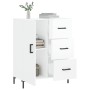 Aparador de madera contrachapada blanco brillante 69,5x34x90 cm de vidaXL, Aparadores - Ref: Foro24-827918, Precio: 105,98 €,...