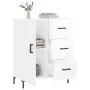 Hochglanzweißes Sperrholz-Sideboard 69,5 x 34 x 90 cm von vidaXL, Sideboards - Ref: Foro24-827918, Preis: 104,74 €, Rabatt: %
