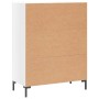 Aparador de madera contrachapada blanco brillante 69,5x34x90 cm de vidaXL, Aparadores - Ref: Foro24-827918, Precio: 105,98 €,...