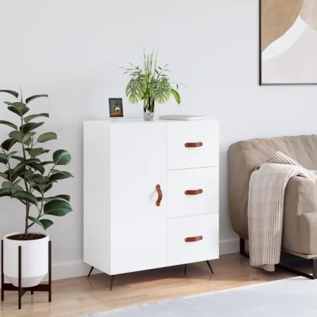 Hochglanzweißes Sperrholz-Sideboard 69,5 x 34 x 90 cm von vidaXL, Sideboards - Ref: Foro24-827886, Preis: 97,88 €, Rabatt: %