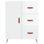 Aparador de madera contrachapada blanco brillante 69,5x34x90 cm de vidaXL, Aparadores - Ref: Foro24-827886, Precio: 99,01 €