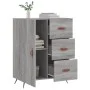 Aparador de madera de ingeniería gris Sonoma 69,5x34x90 cm de vidaXL, Aparadores - Ref: Foro24-827890, Precio: 68,09 €, Descu...