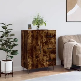 Smoked oak engineered wood sideboard 69.5x34x90 cm by vidaXL, Sideboards - Ref: Foro24-827913, Price: 65,56 €, Discount: %