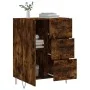 Aparador de madera de ingeniería roble ahumado 69,5x34x90 cm de vidaXL, Aparadores - Ref: Foro24-827913, Precio: 65,55 €, Des...