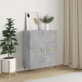 Concrete gray engineered wood sideboard 69.5x34x90 cm by vidaXL, Sideboards - Ref: Foro24-827896, Price: 74,86 €, Discount: %