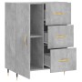 Concrete gray engineered wood sideboard 69.5x34x90 cm by vidaXL, Sideboards - Ref: Foro24-827896, Price: 75,61 €, Discount: %