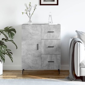 Betongraues Sideboard aus Holzwerkstoff, 69,5 x 34 x 90 cm von vidaXL, Sideboards - Ref: Foro24-827936, Preis: 101,36 €, Raba...