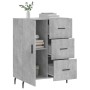 Concrete gray engineered wood sideboard 69.5x34x90 cm by vidaXL, Sideboards - Ref: Foro24-827936, Price: 100,89 €, Discount: %