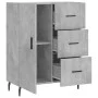 Concrete gray engineered wood sideboard 69.5x34x90 cm by vidaXL, Sideboards - Ref: Foro24-827936, Price: 99,87 €, Discount: %